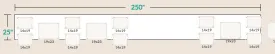 250" x 25" Custom Printed Template