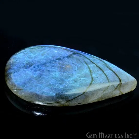 AAAmazing Labradorite 42x24mm Stunning Blue Fire Gem Cabochon