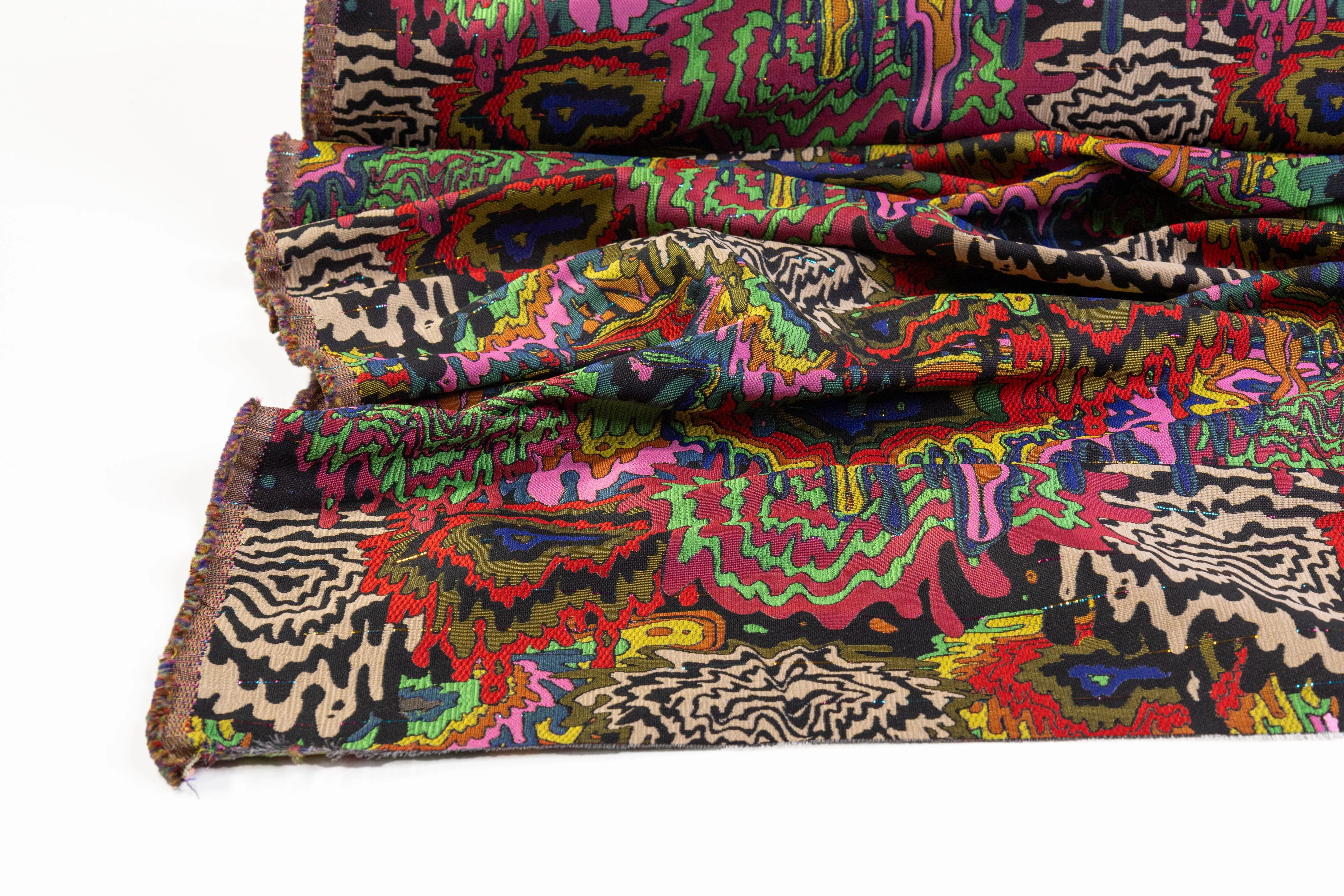 Abstract Metallic Brocade - Multicolor