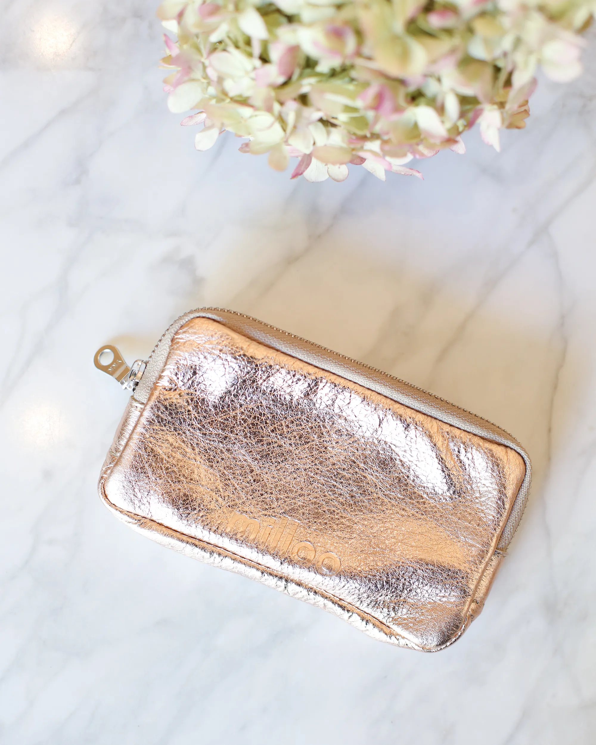 Antheia Mini Wallet | Smooth Rose Gold