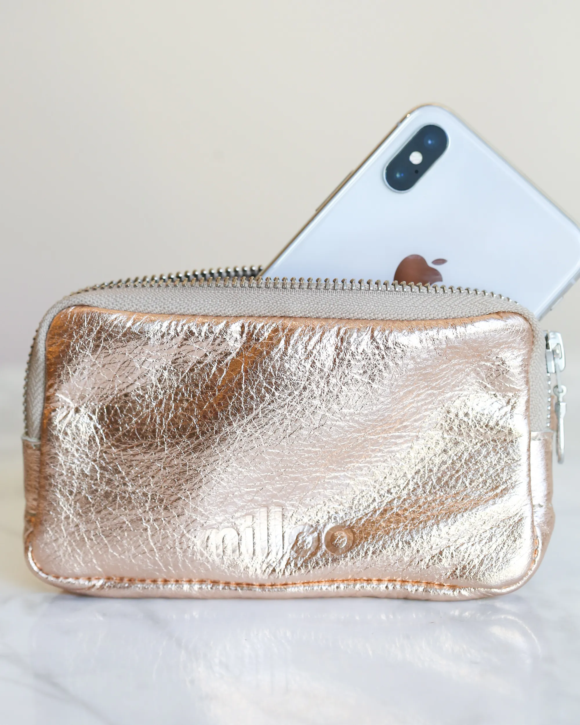 Antheia Mini Wallet | Smooth Rose Gold