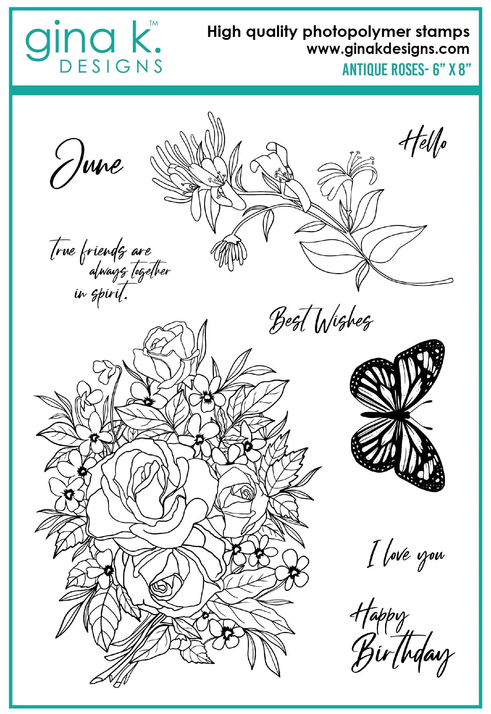 Antique Roses Stamp Set