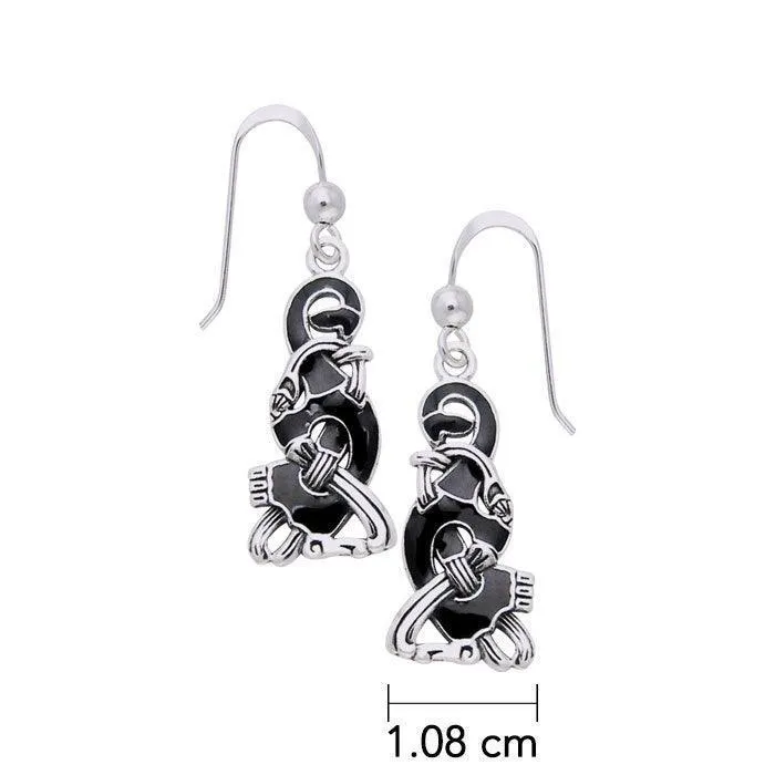 Authentic art in Ringerike Viking Dangle Earrings Jewelry TER480