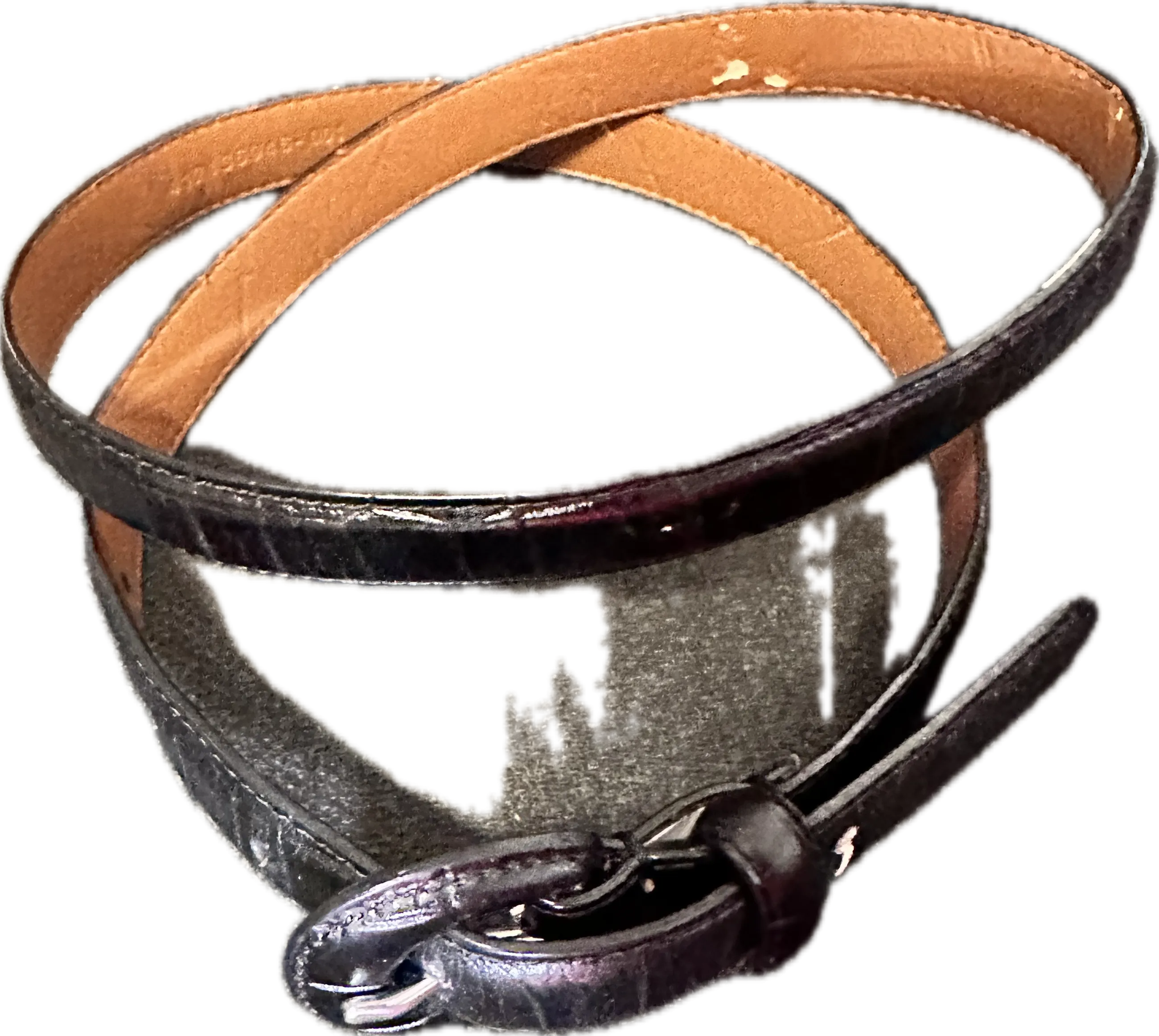 BONES: Angela's Black Leather Belt (S)