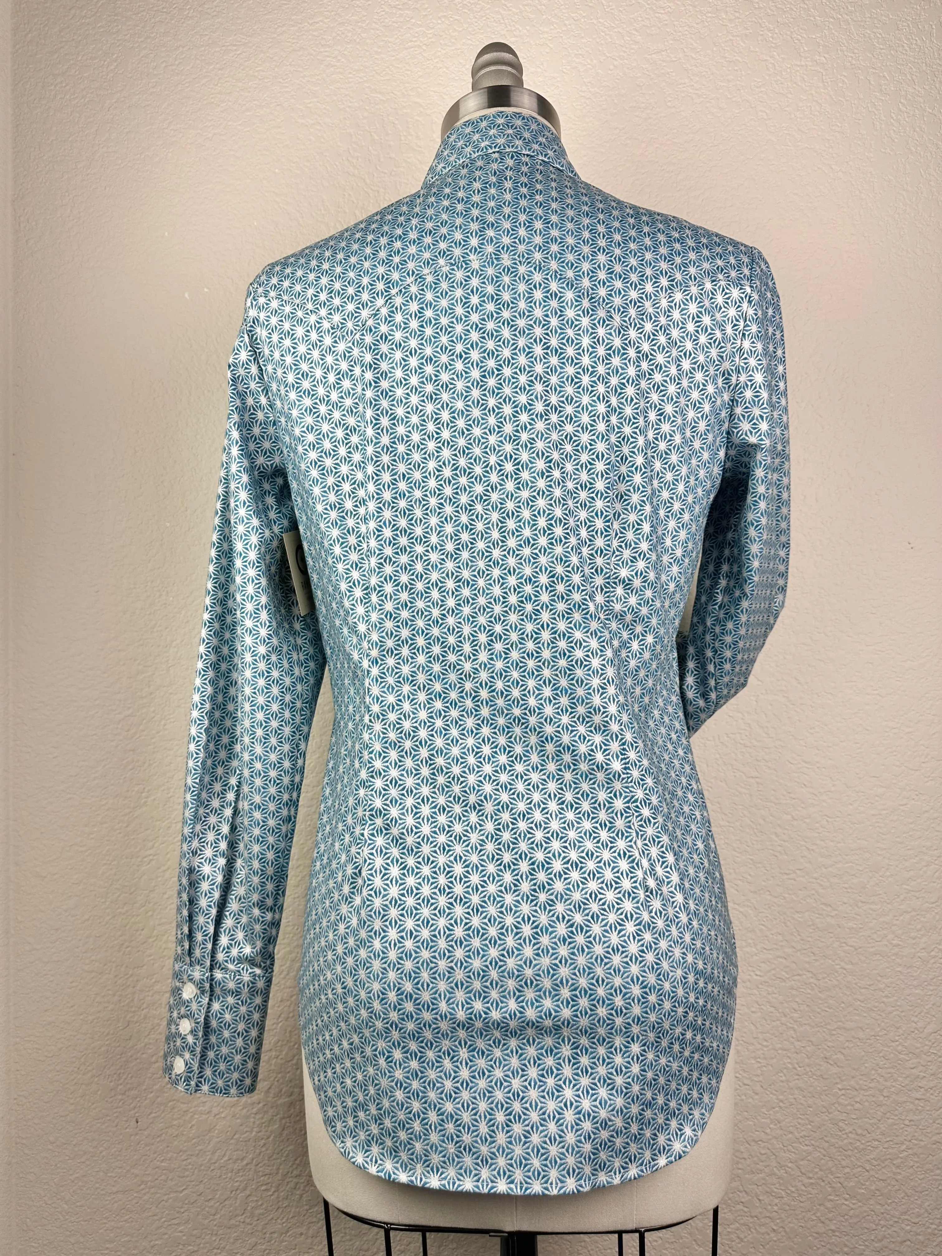 CR Western Pro Azure Metallic Flower- FINAL SALE