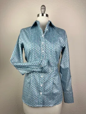 CR Western Pro Azure Metallic Flower- FINAL SALE