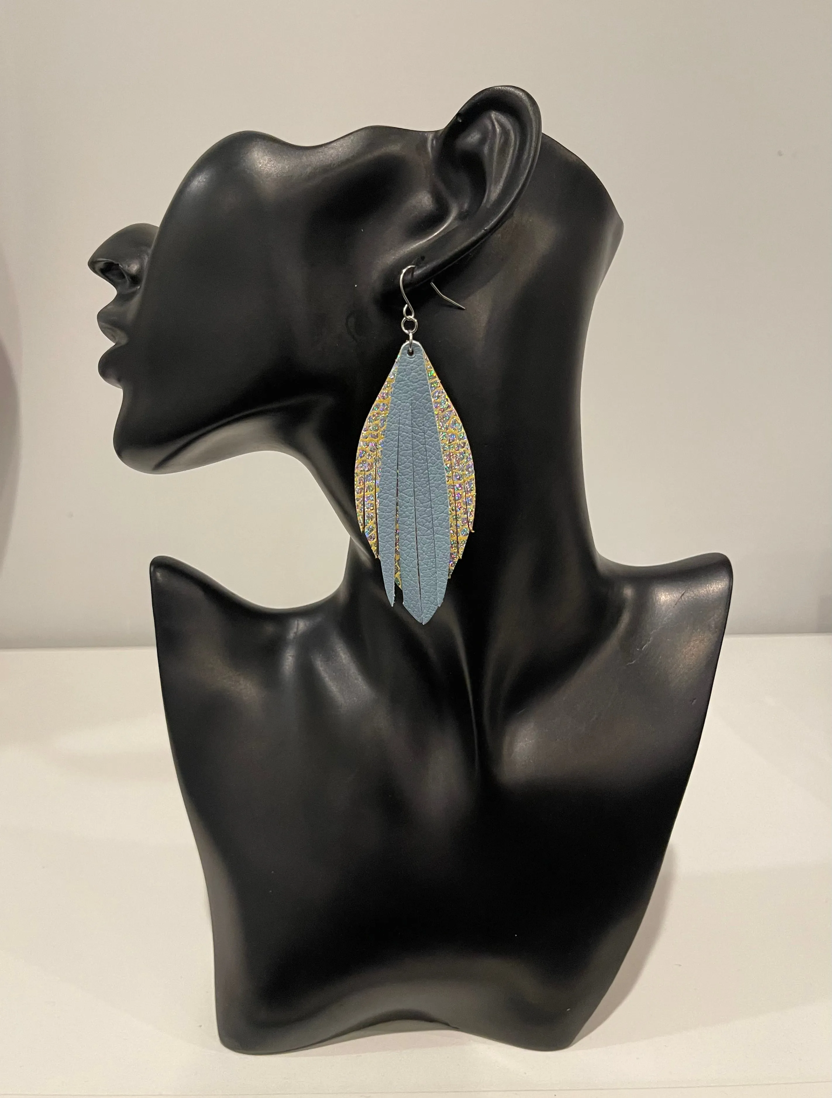 “Crackle” Fringe Earrings