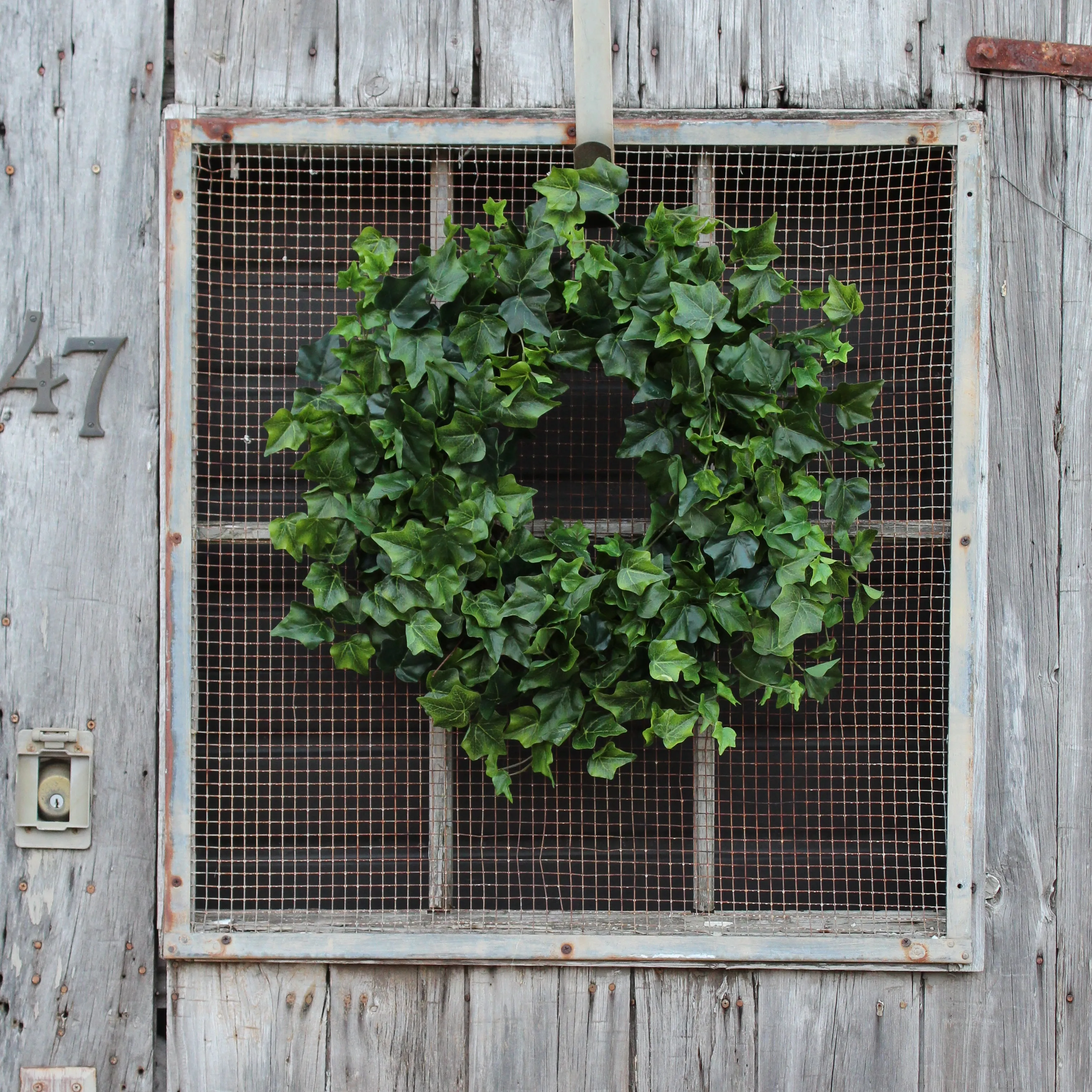 Dark Green Real Touch English Ivy Everyday All Seasons Front Door Wreath