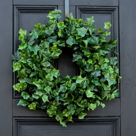 Dark Green Real Touch English Ivy Everyday All Seasons Front Door Wreath
