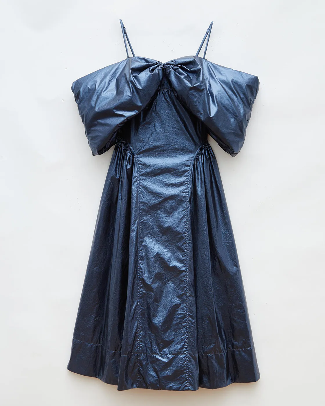 Dora Dress Lamé Metallic Navy