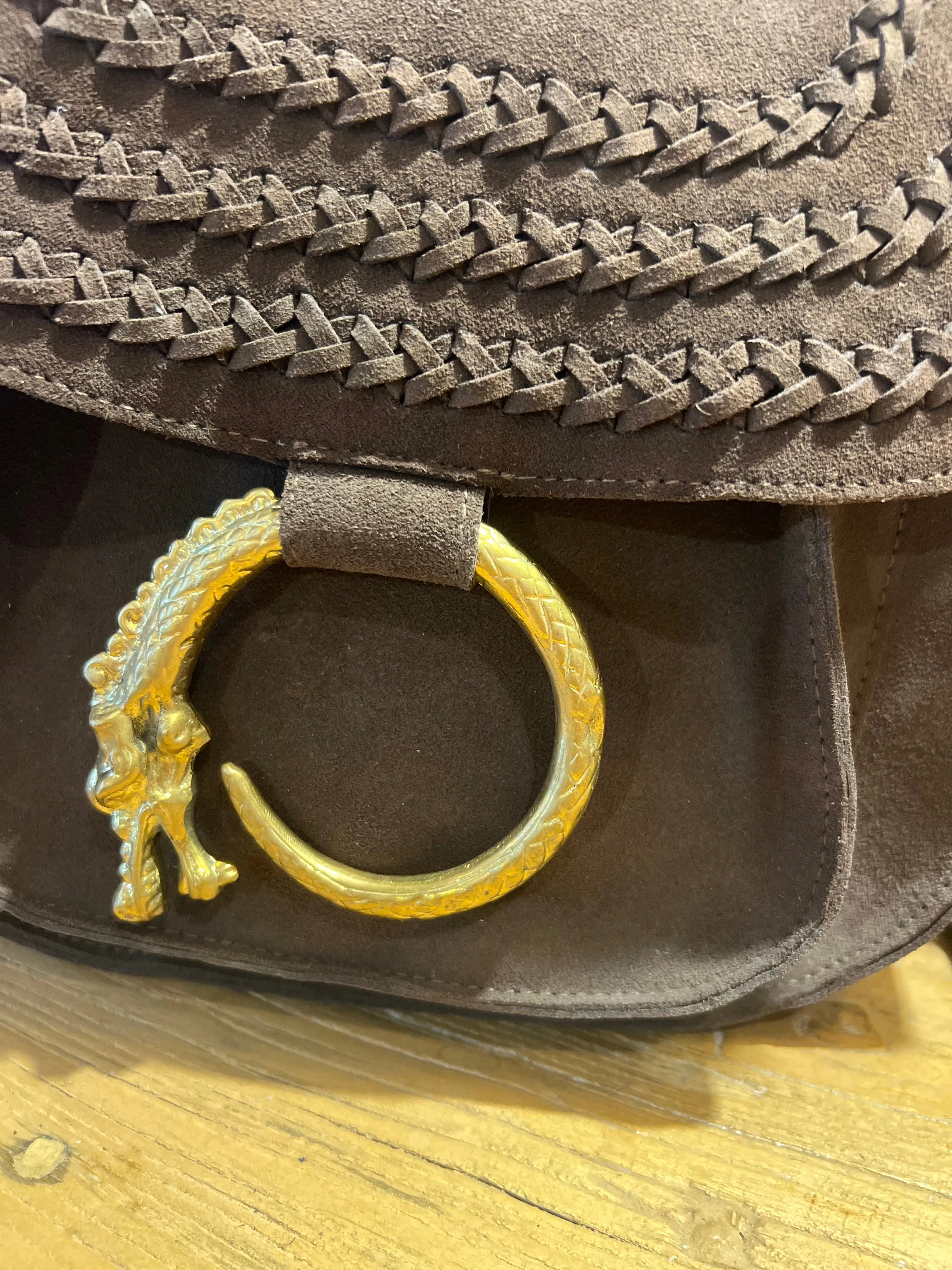EYE OF THE DRAGON 'SUEDE' BAG - WET SAND
