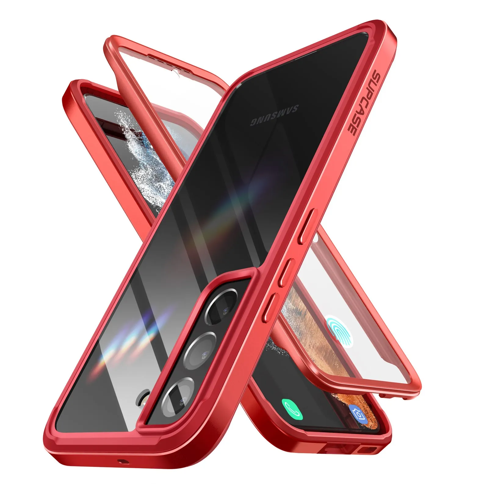 Galaxy S22 Plus Unicorn Beetle EDGE XT Bumper Case-Metallic Red