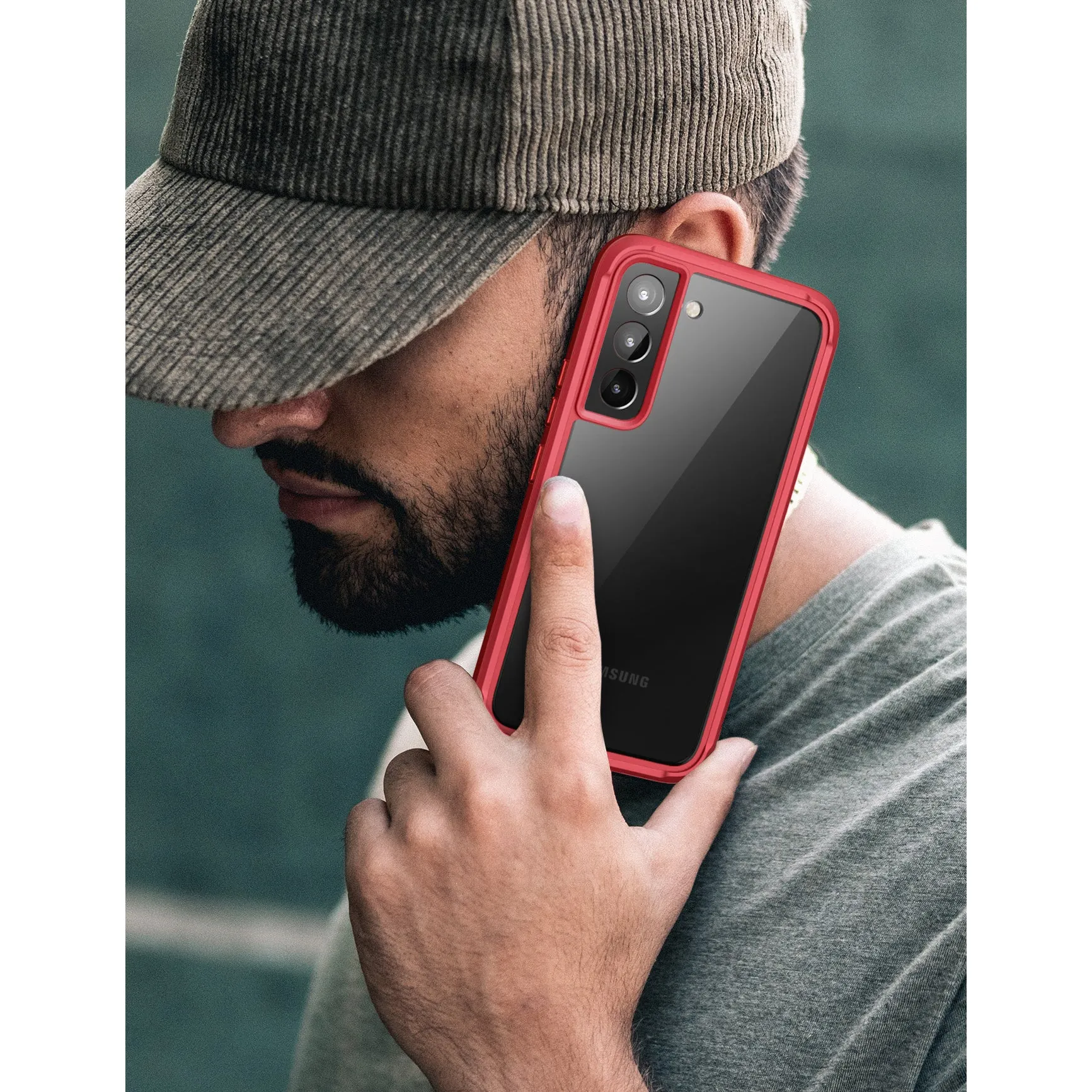 Galaxy S22 Plus Unicorn Beetle EDGE XT Bumper Case-Metallic Red