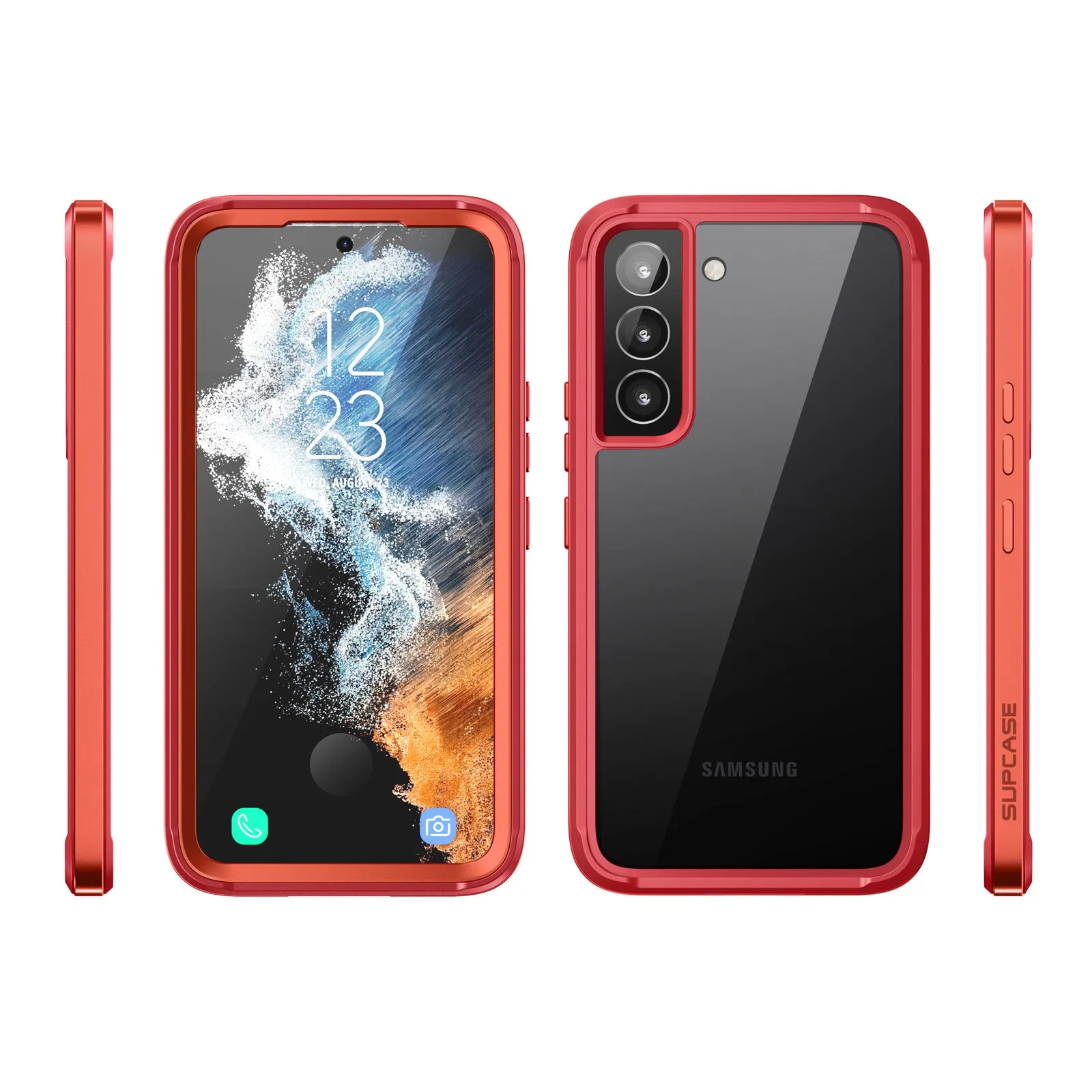 Galaxy S22 Plus Unicorn Beetle EDGE XT Bumper Case-Metallic Red