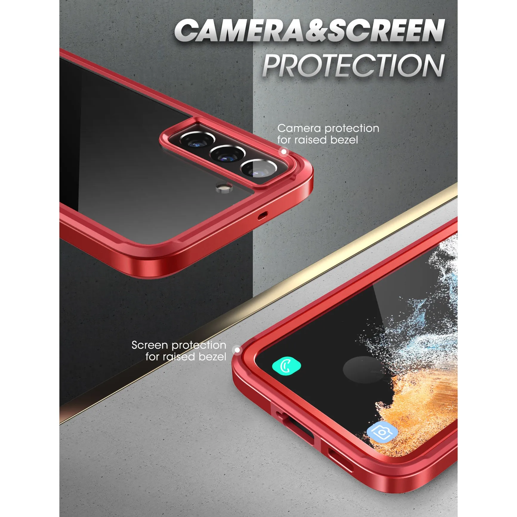 Galaxy S22 Plus Unicorn Beetle EDGE XT Bumper Case-Metallic Red