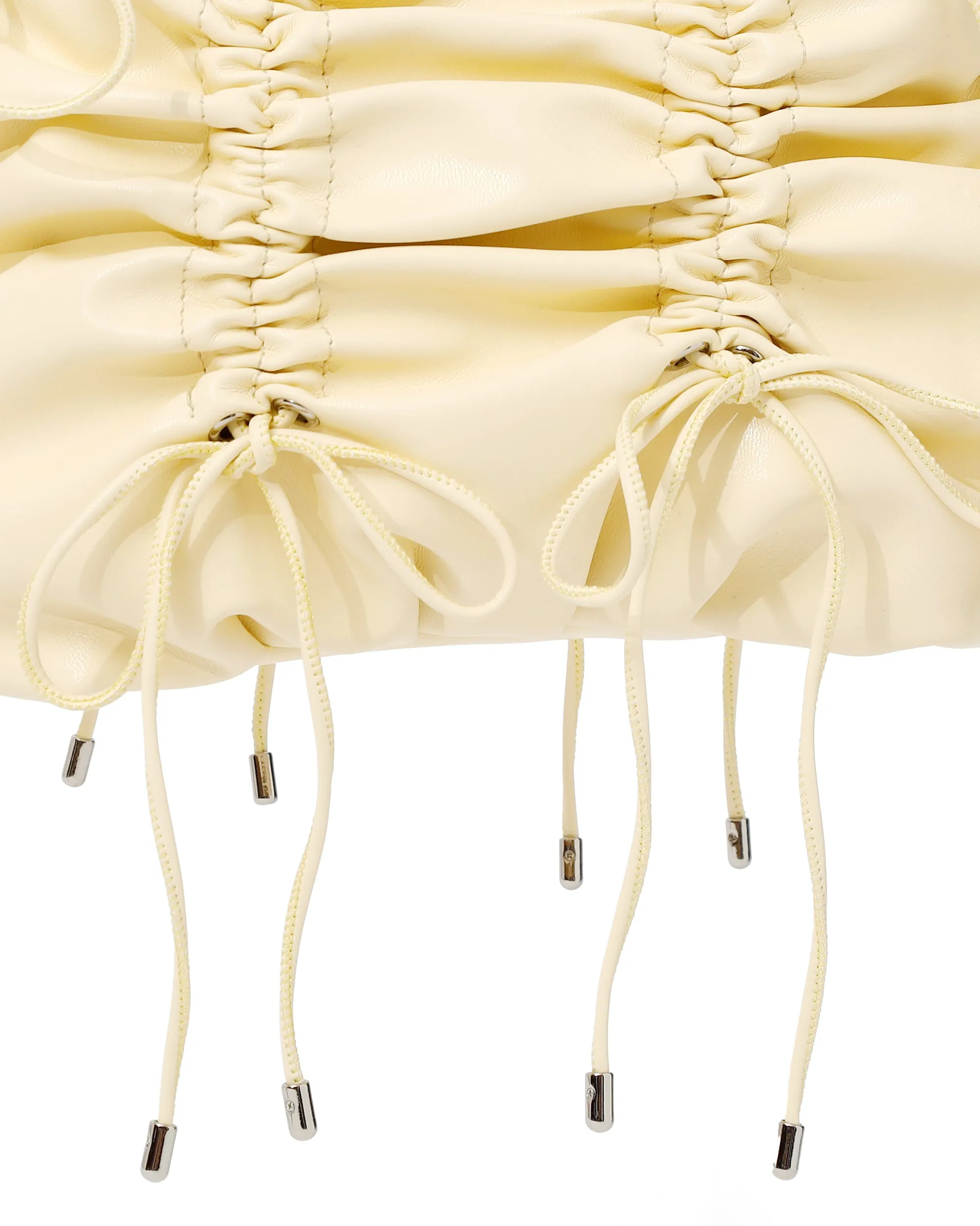 Gather ribbon bag (yellow / green)