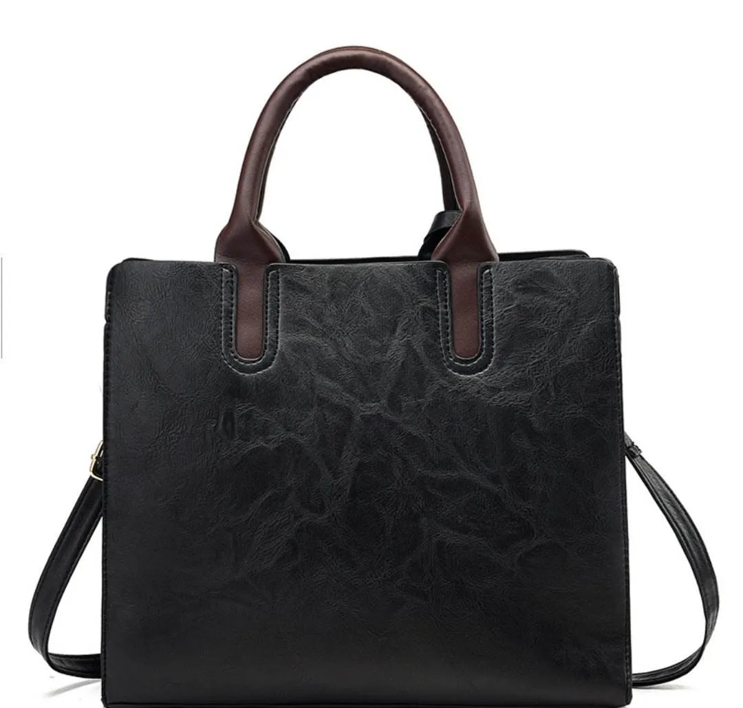 H1582 - Black Fashion Handbag Set