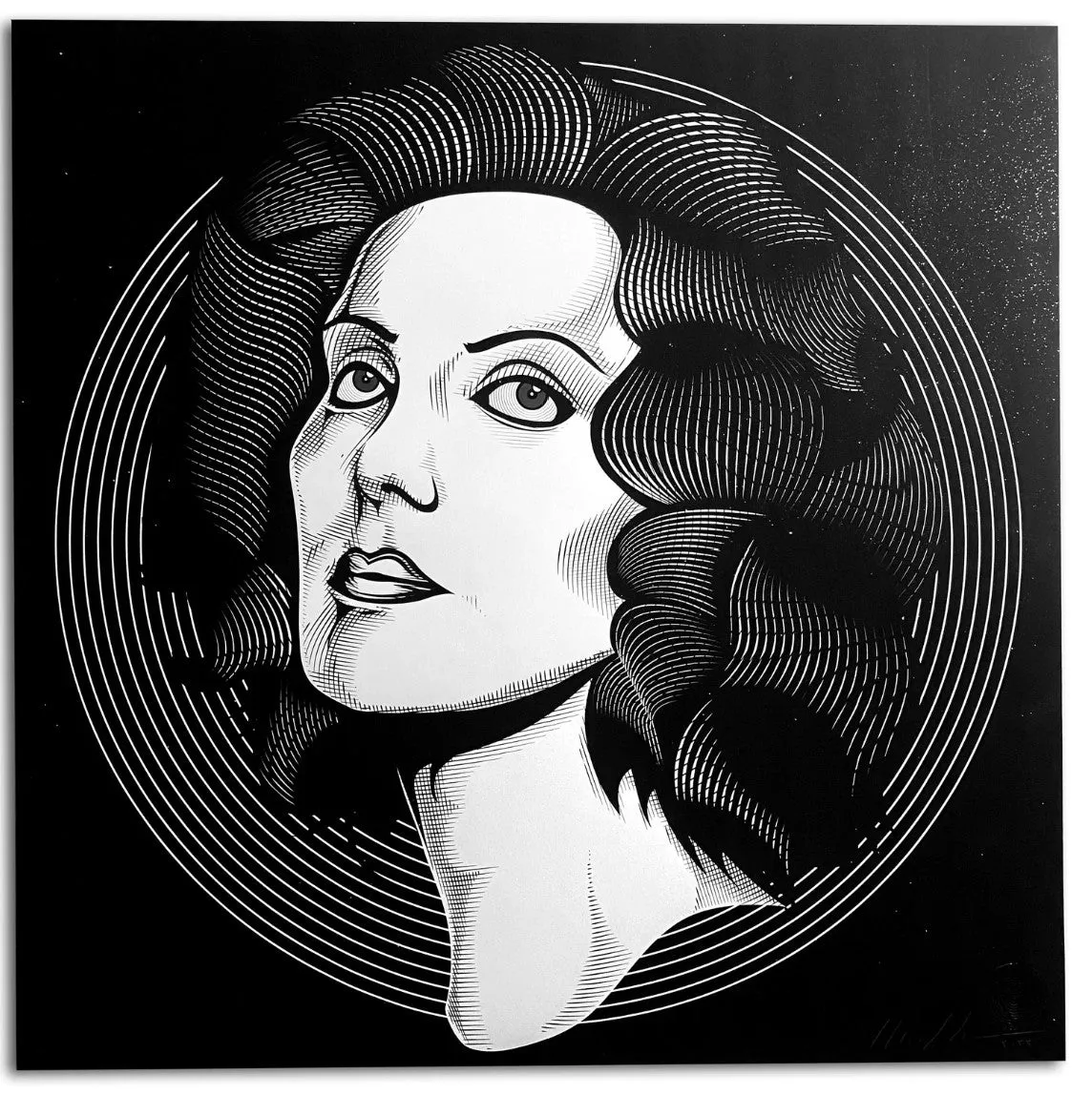 Habibi- Dame HPM Hand-Embellished Giclee Print by Marwan Shahin
