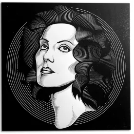 Habibi- Dame HPM Hand-Embellished Giclee Print by Marwan Shahin
