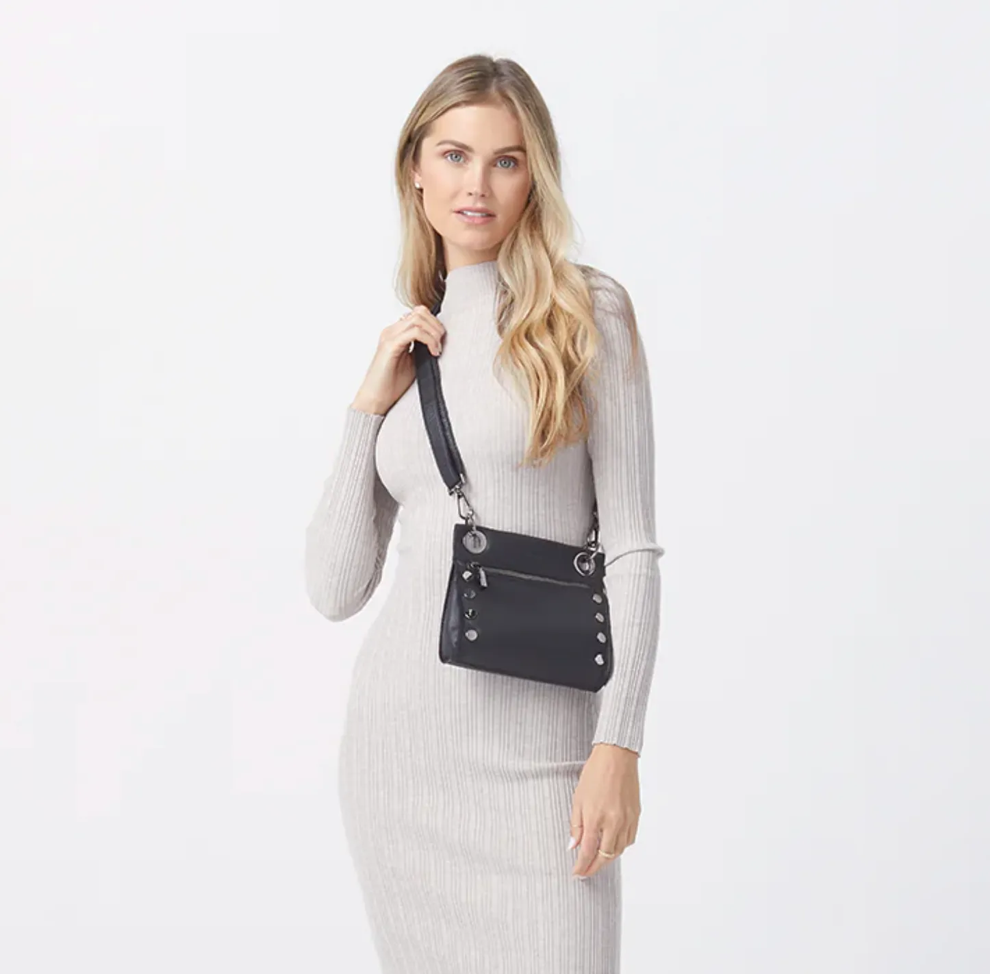 Hammitt Tony SML Crossbody in Black/Gunmetal