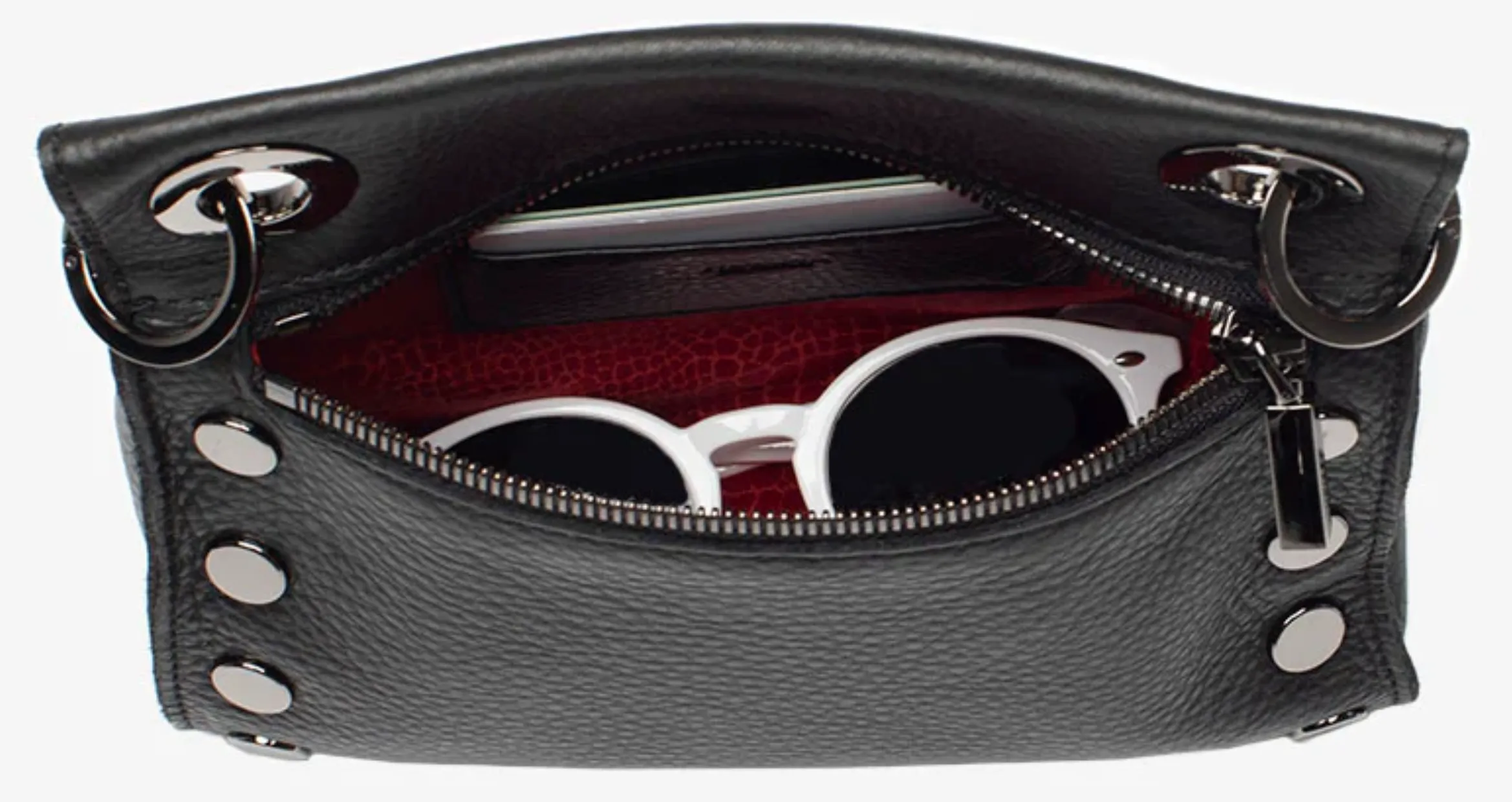Hammitt Tony SML Crossbody in Black/Gunmetal