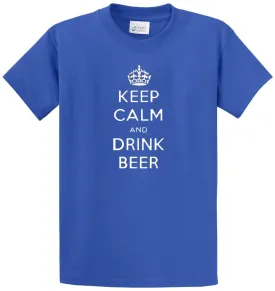 Keep Calm Drink Beer  Printed Tee Shirt