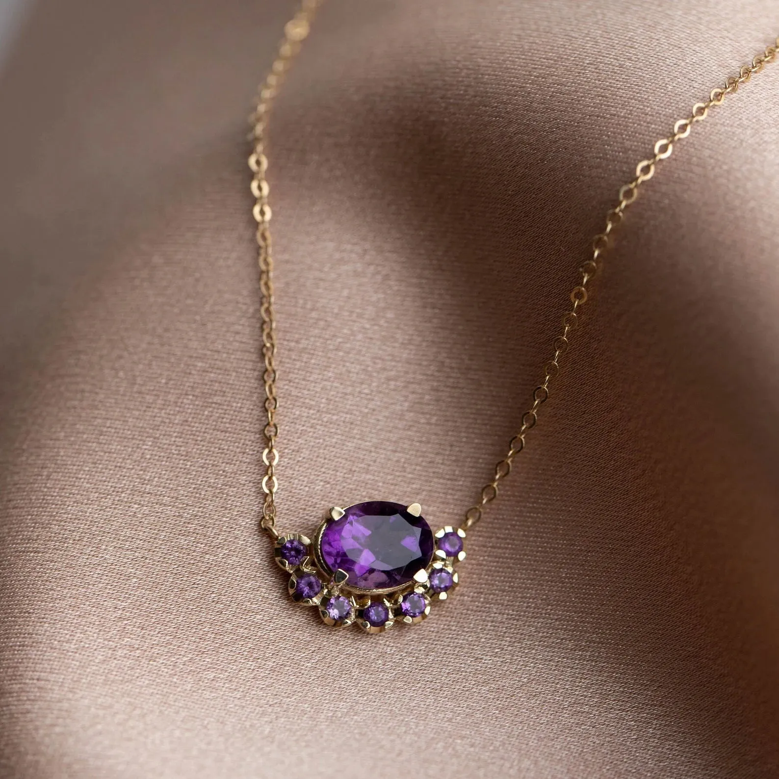 Lilac Charm Amethyst Necklace