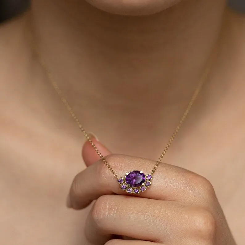 Lilac Charm Amethyst Necklace