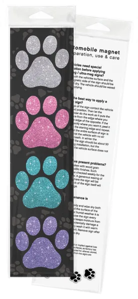 Magnet Pack  4 3" Paws