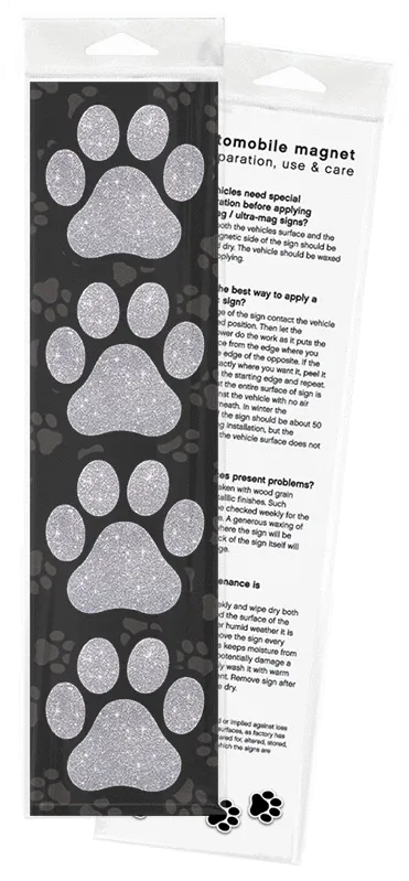 Magnet Pack  4 3" Paws
