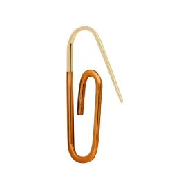 Metallic Enamel Paperclip Earring