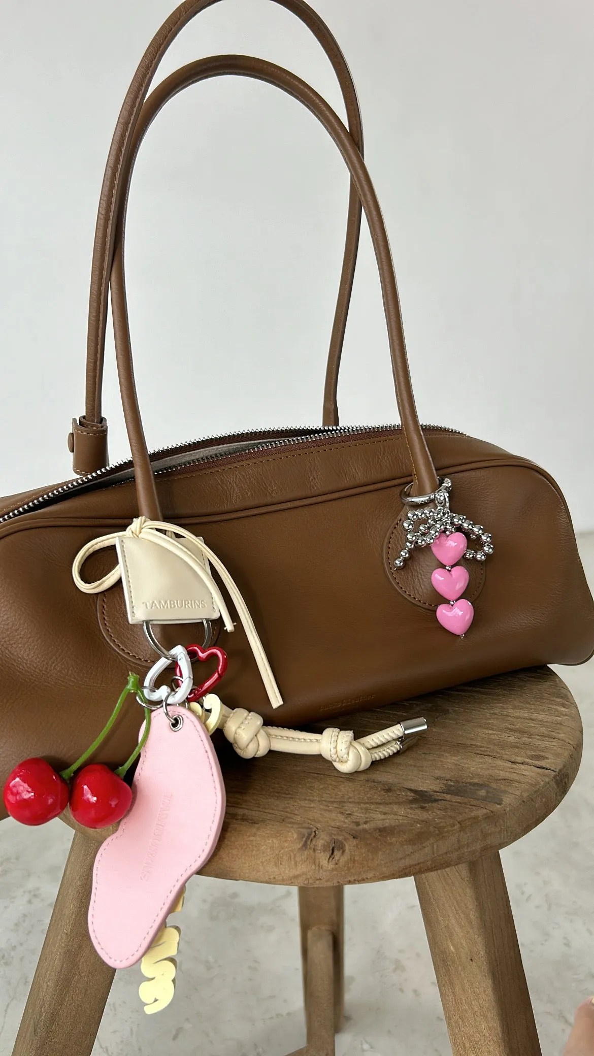 PINK 3 HEARTS BAG CHARM *LAST ONE*