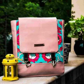 Pitthoo Backpack Flamingo Pink (Pink Print with Pink Leather)