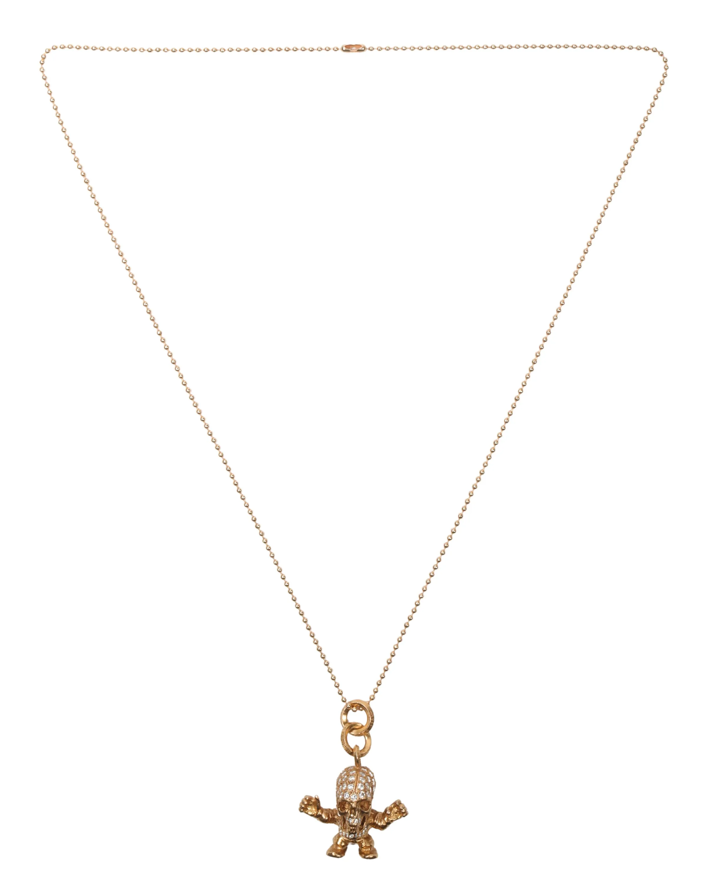 "Harris Teeter" 22k Yellow Gold & Diamond Foti Pendant