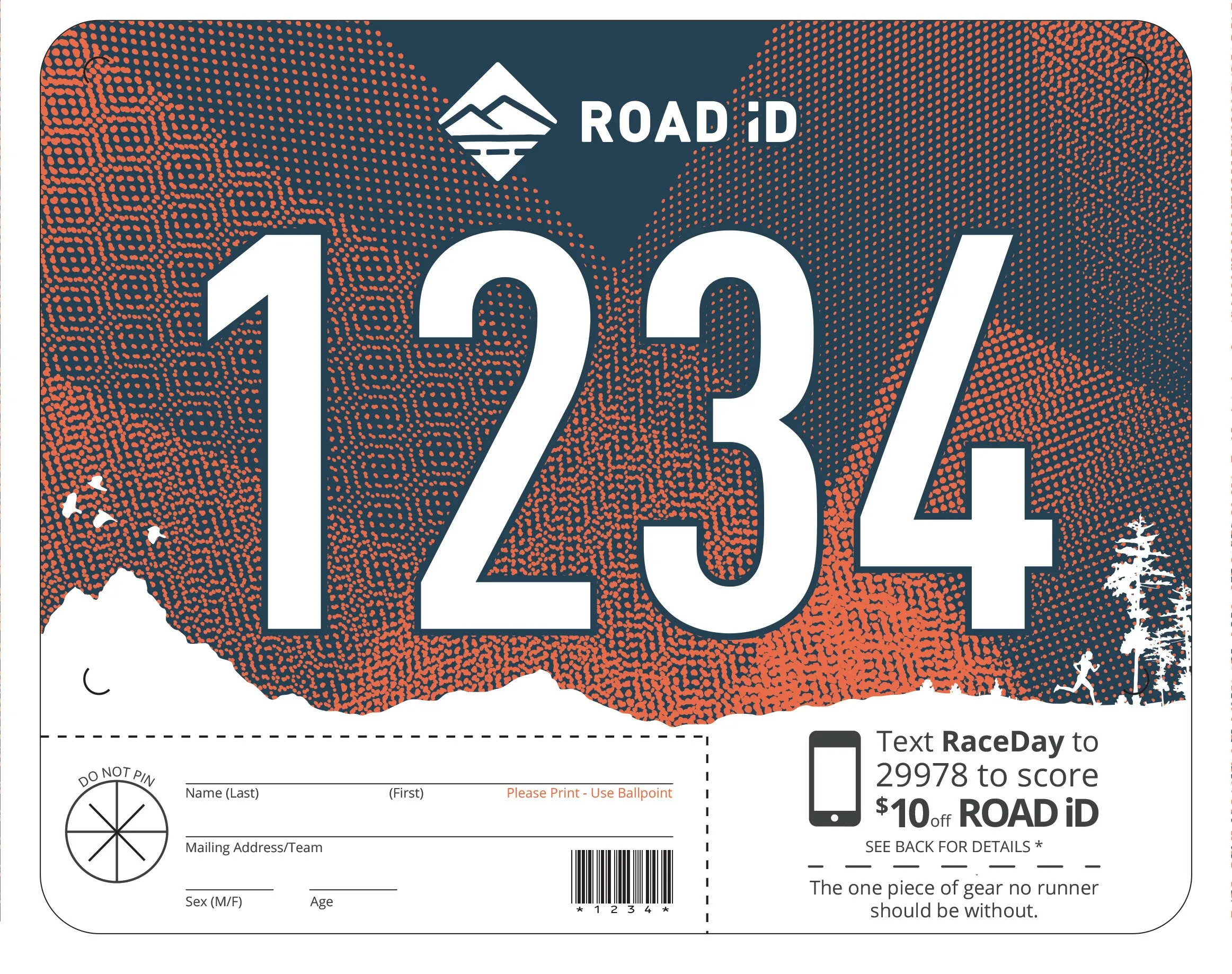 ROAD iD Standard Bib