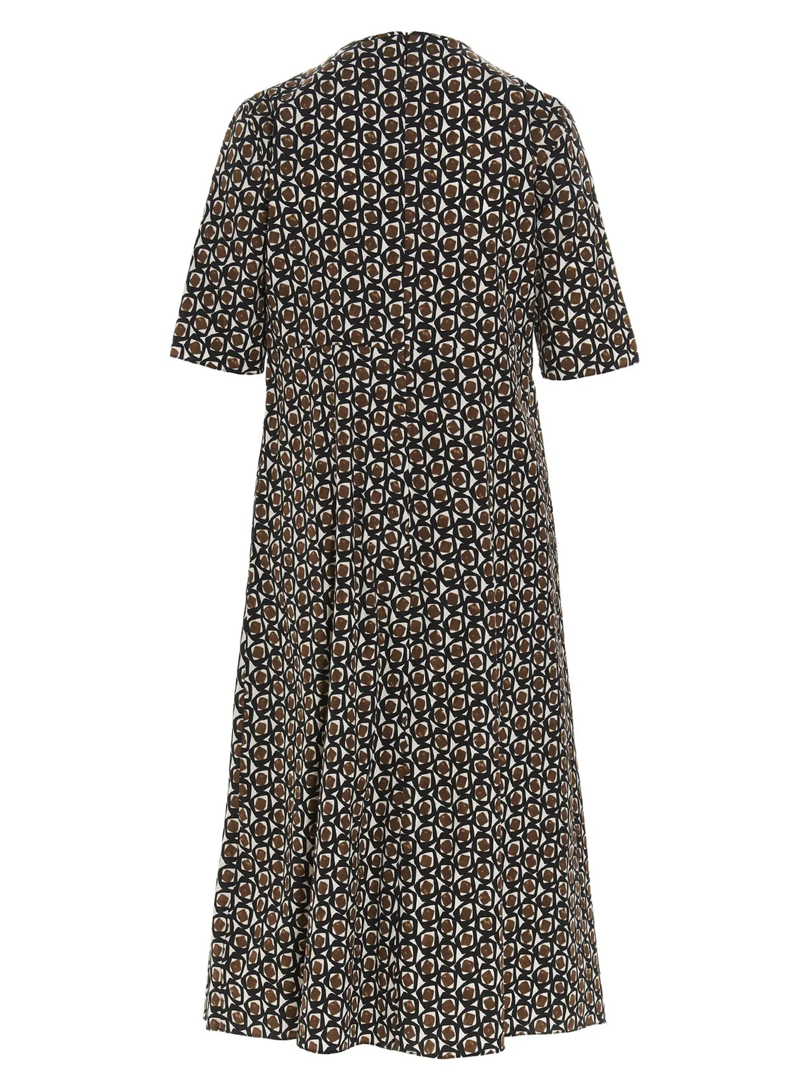 'S Max Mara Crewneck Printed Midi Dress