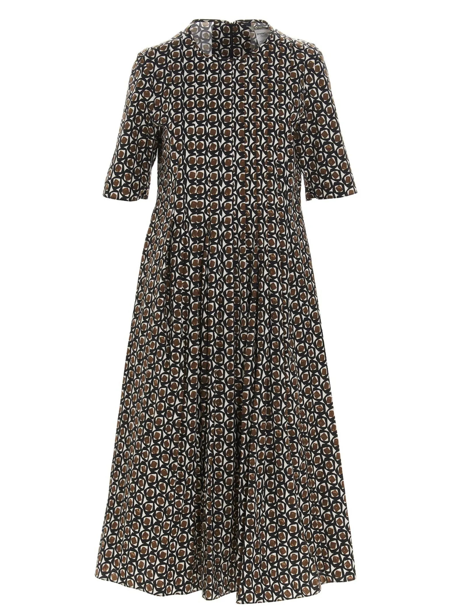 'S Max Mara Crewneck Printed Midi Dress