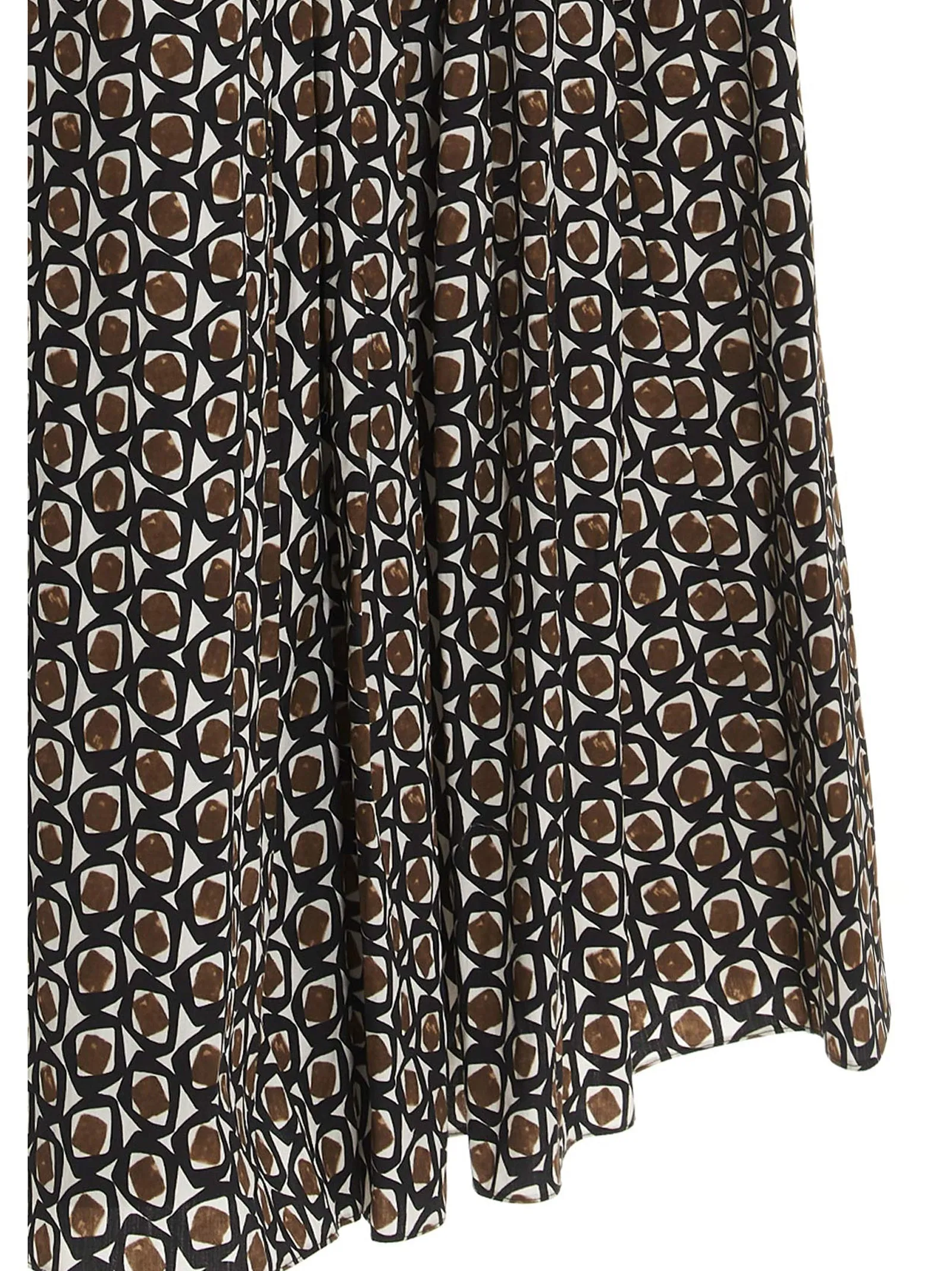 'S Max Mara Crewneck Printed Midi Dress