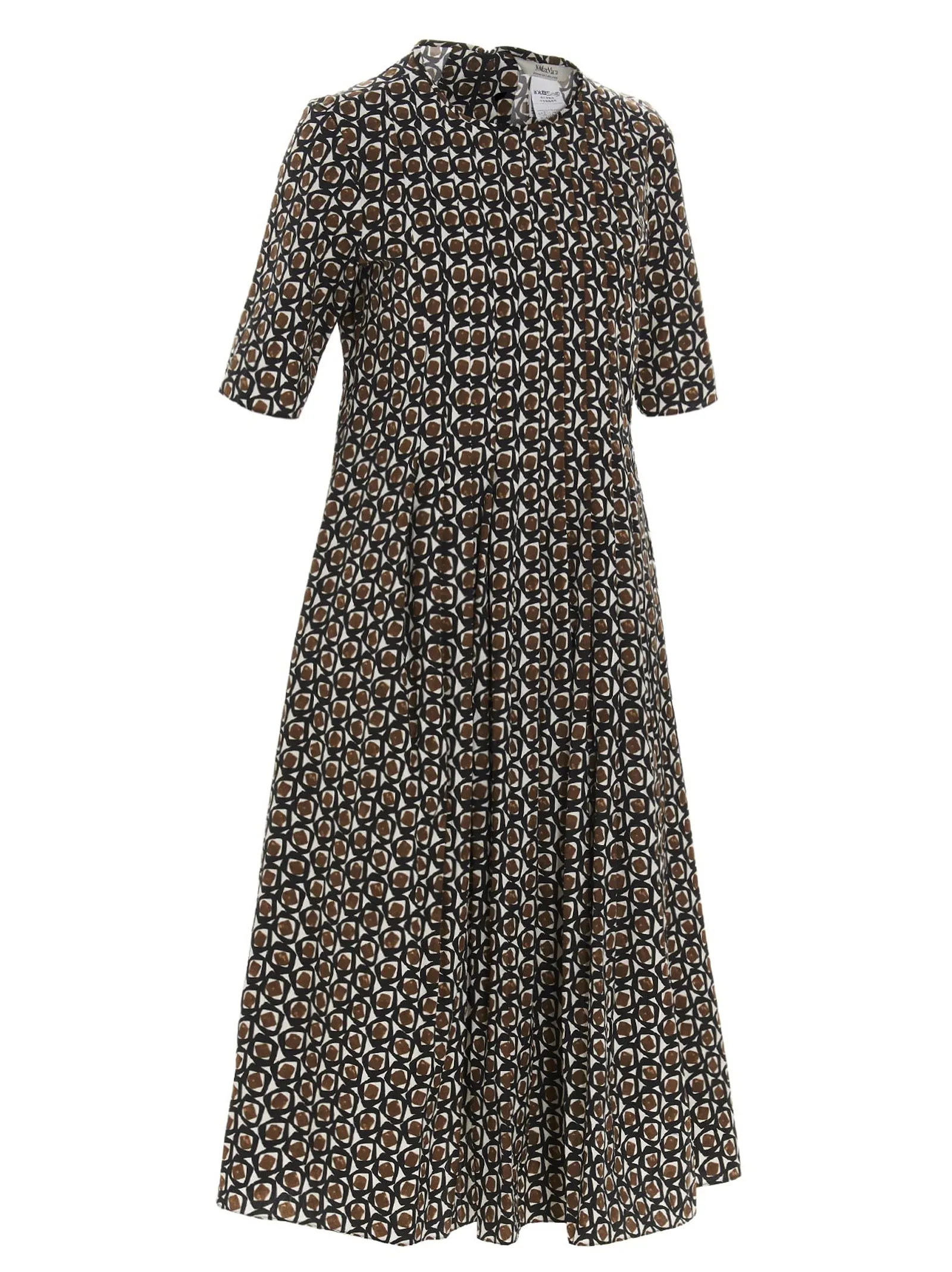 'S Max Mara Crewneck Printed Midi Dress