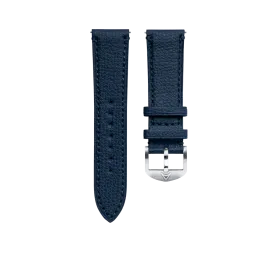 Short Pilot Blue Granolo Leather Strap