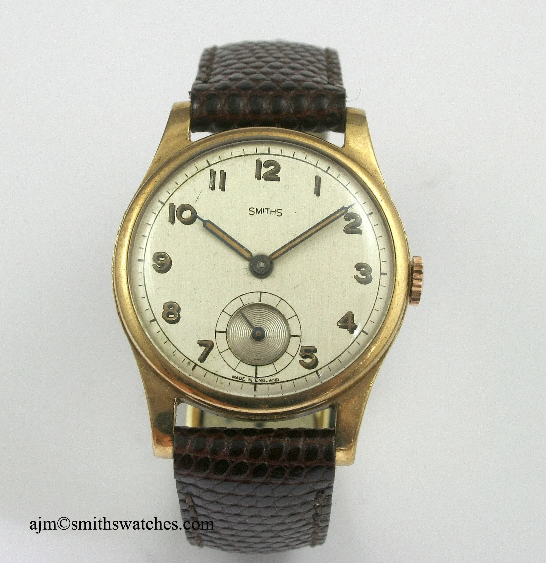 SMITHS EARLY 9CT GOLD WRISTWATCH HALLMARKED 1946/7