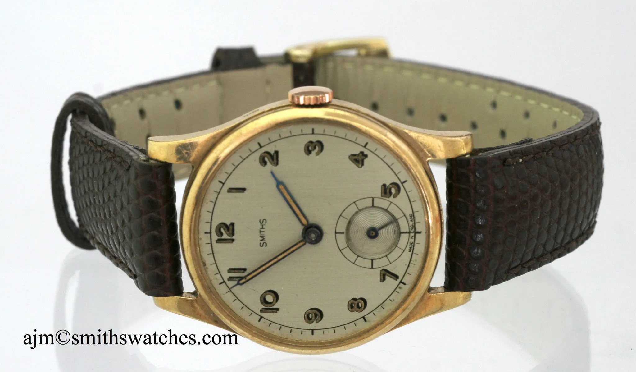 SMITHS EARLY 9CT GOLD WRISTWATCH HALLMARKED 1946/7