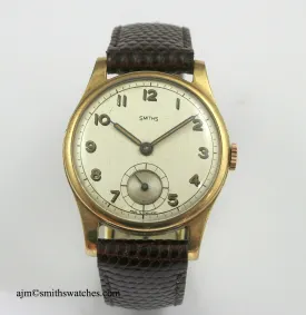 SMITHS EARLY 9CT GOLD WRISTWATCH HALLMARKED 1946/7