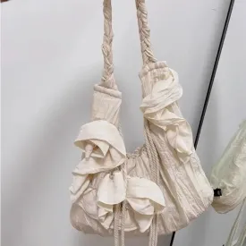 TAVIMART  -  Luxury Design Patchwork Pleated Women's Handbags High-capacity Sweet Y2k Fairy Shoulder Bags Fashion Vintage Casual Underarm Bag