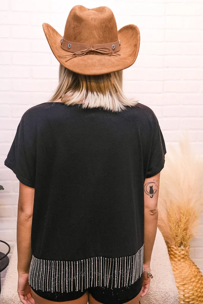 The Beatles Rhinestone Fringe Tee