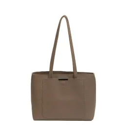 Woman Tote Handbags Large Leather Double Handles Zipper with Outer Snap Pocket